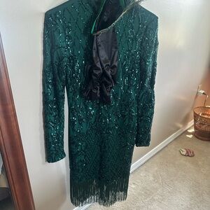SHEIN Emerald Sequin Dress
